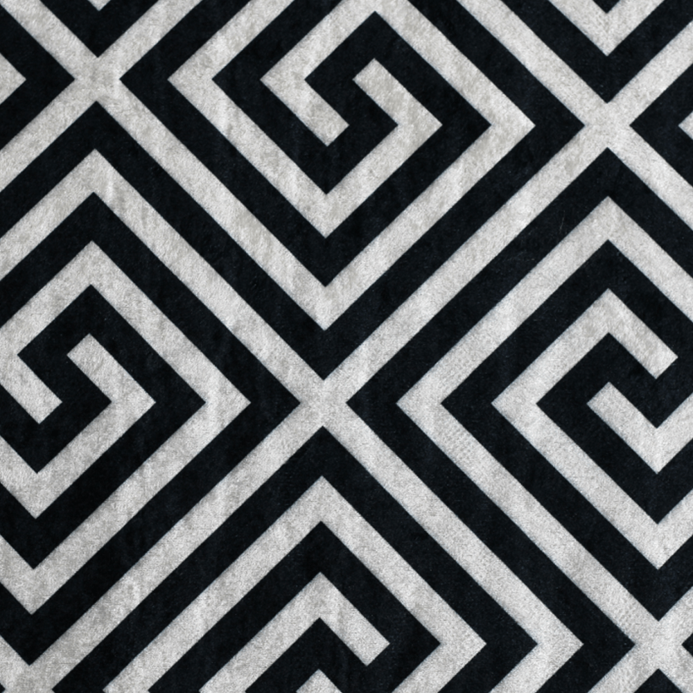 Szőnyeg, fekete-fehér minta, 80x200, MOTIVE