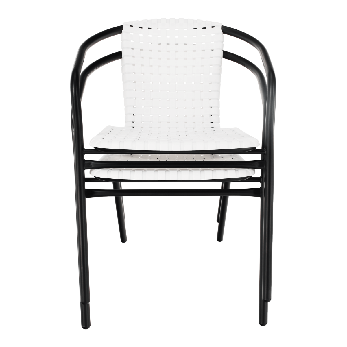 Kerti szék, fehér/fekete, BERGOLA