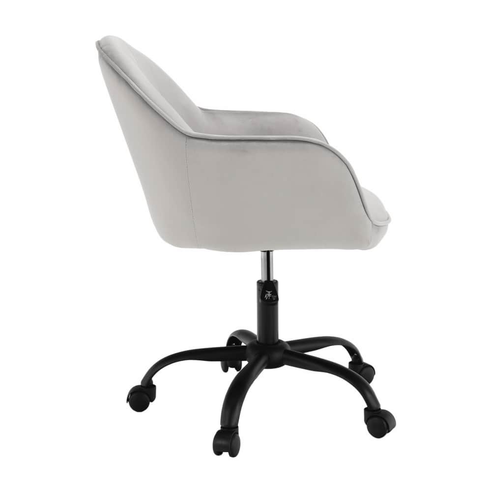Irodai szék, Velvet anyag világosszürke/fekete, EROL