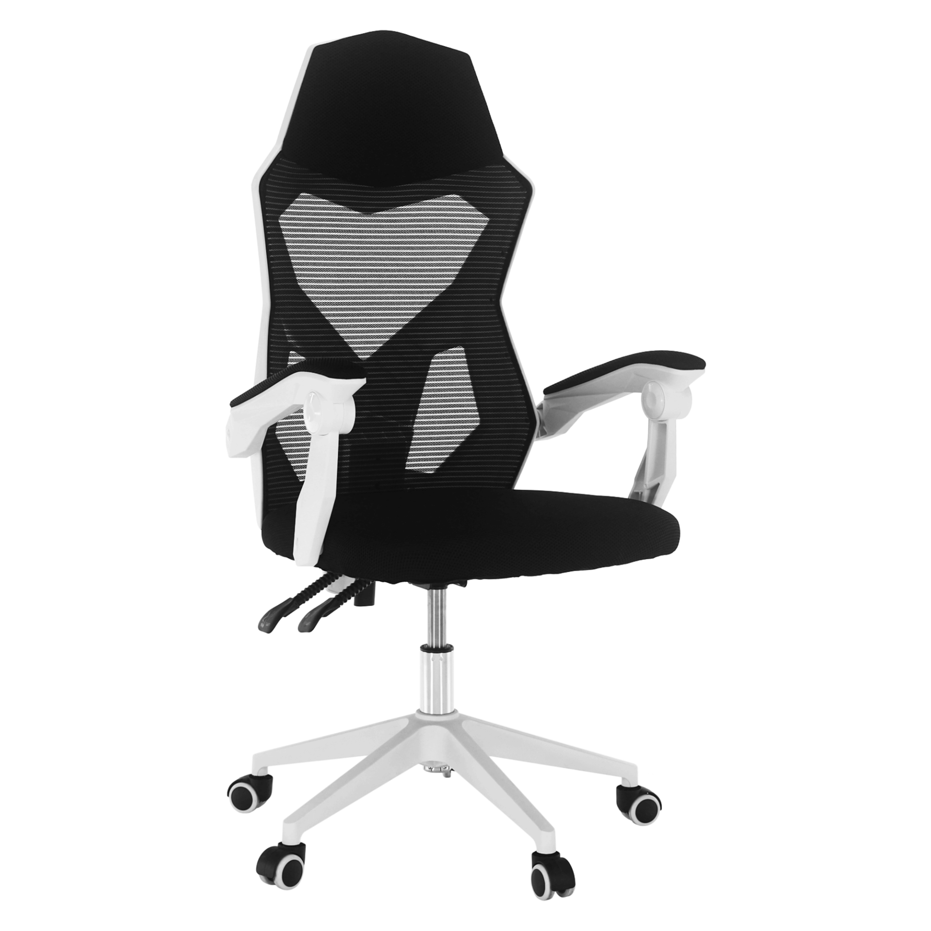 Irodai/gamer szék, fekete/fehér, YOKO