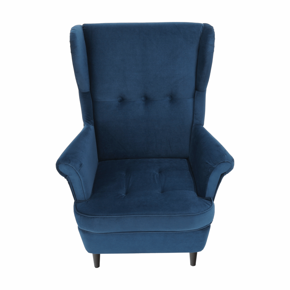 Füles fotel, kék/dió, RUFINO 2 NEW