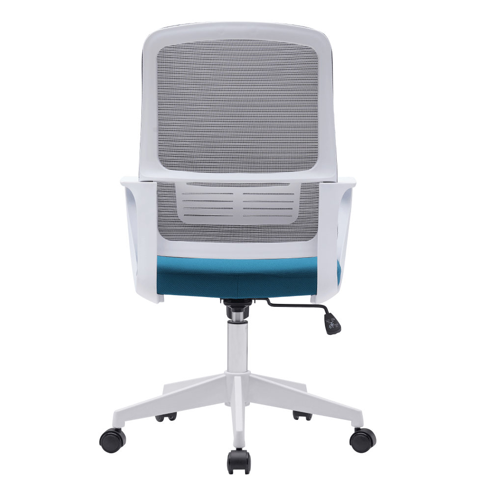 Irodai szék, szürke/petróleumzöld/fehér, SALOMO TYP 1