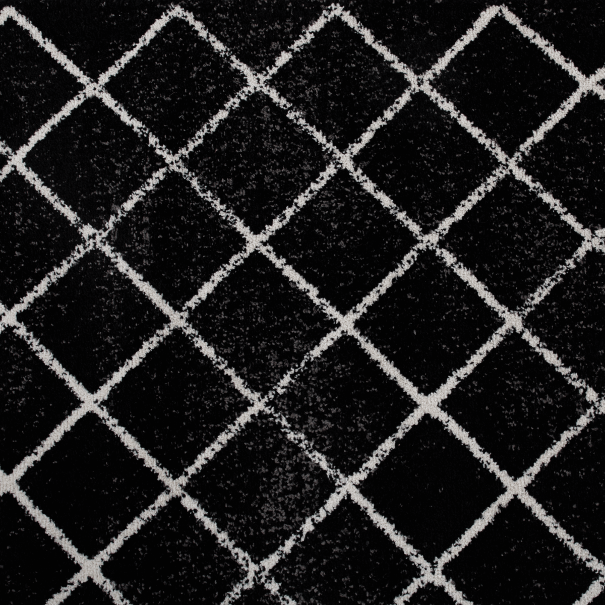 Szőnyeg, fekete/minta, 133x190 cm, MATES TYP 1