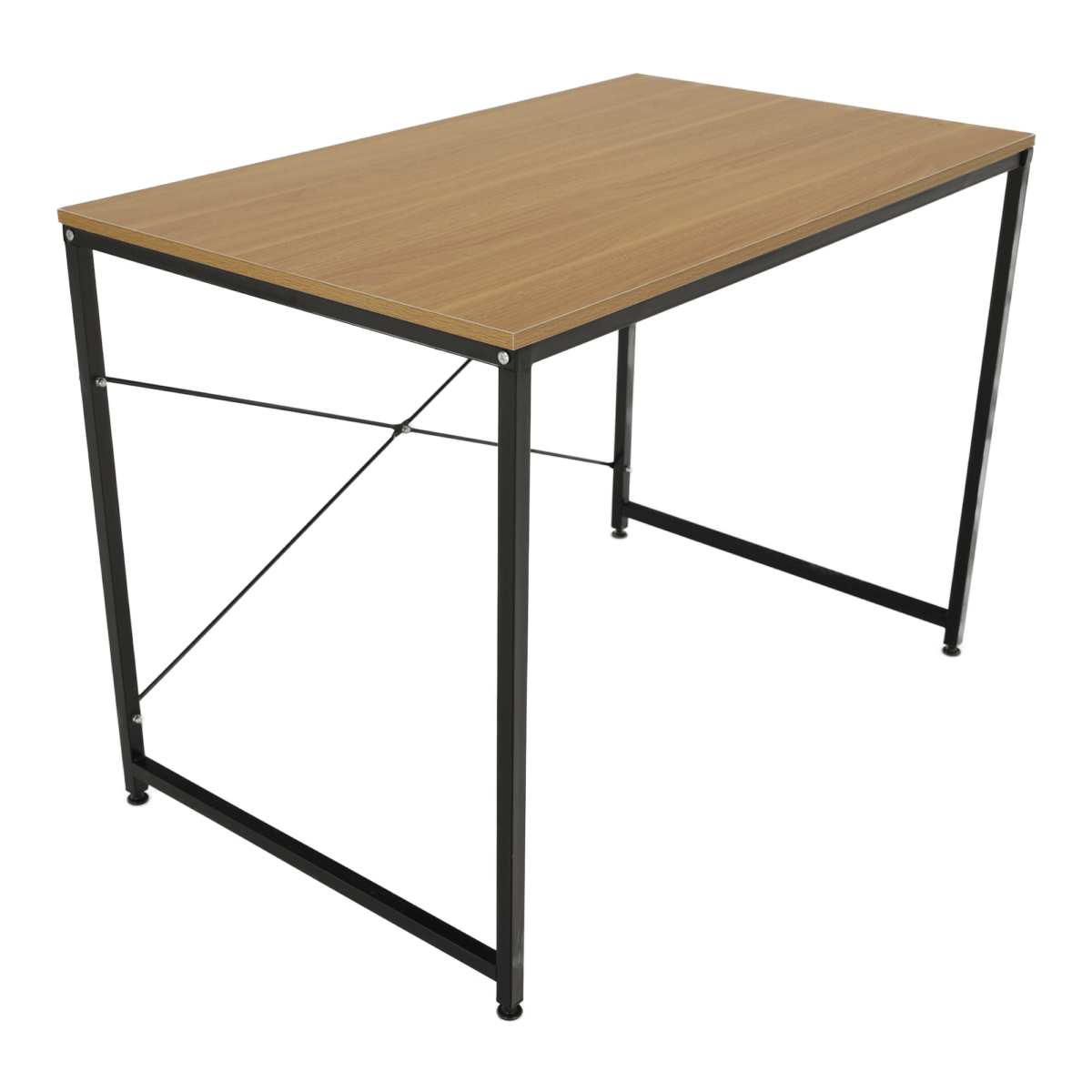 Íróasztal tölgy/fekete, 100x60 cm, MELLORA